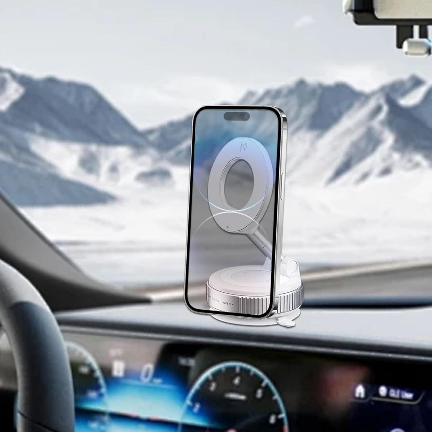 Vacuum Magnetic Car Phone Mount, 360 Degree