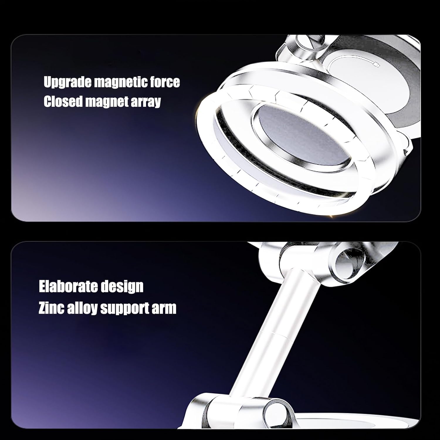 Vacuum Magnetic Car Phone Mount, 360 Degree