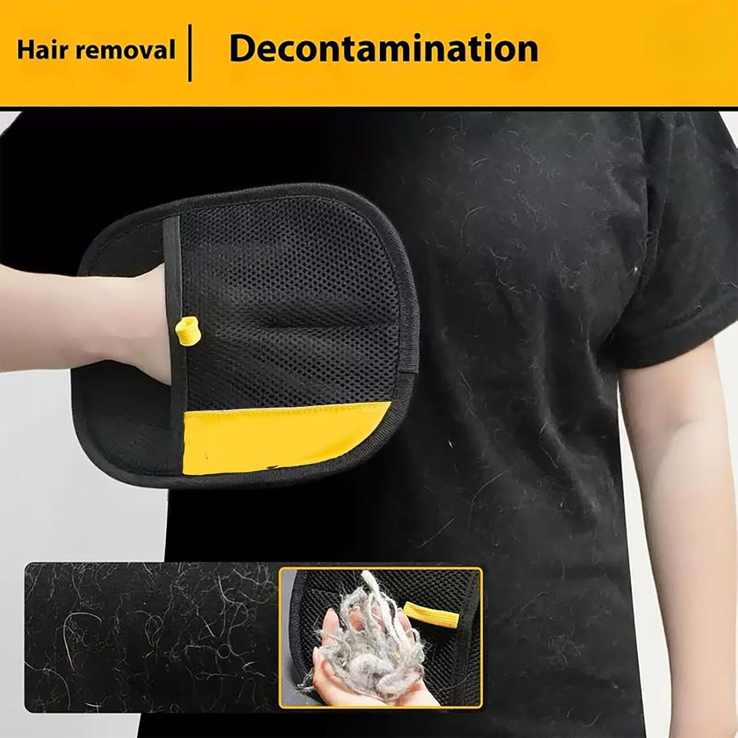 Dubbelsidig elektrostatisk hårborttagningshandskar för husdjur