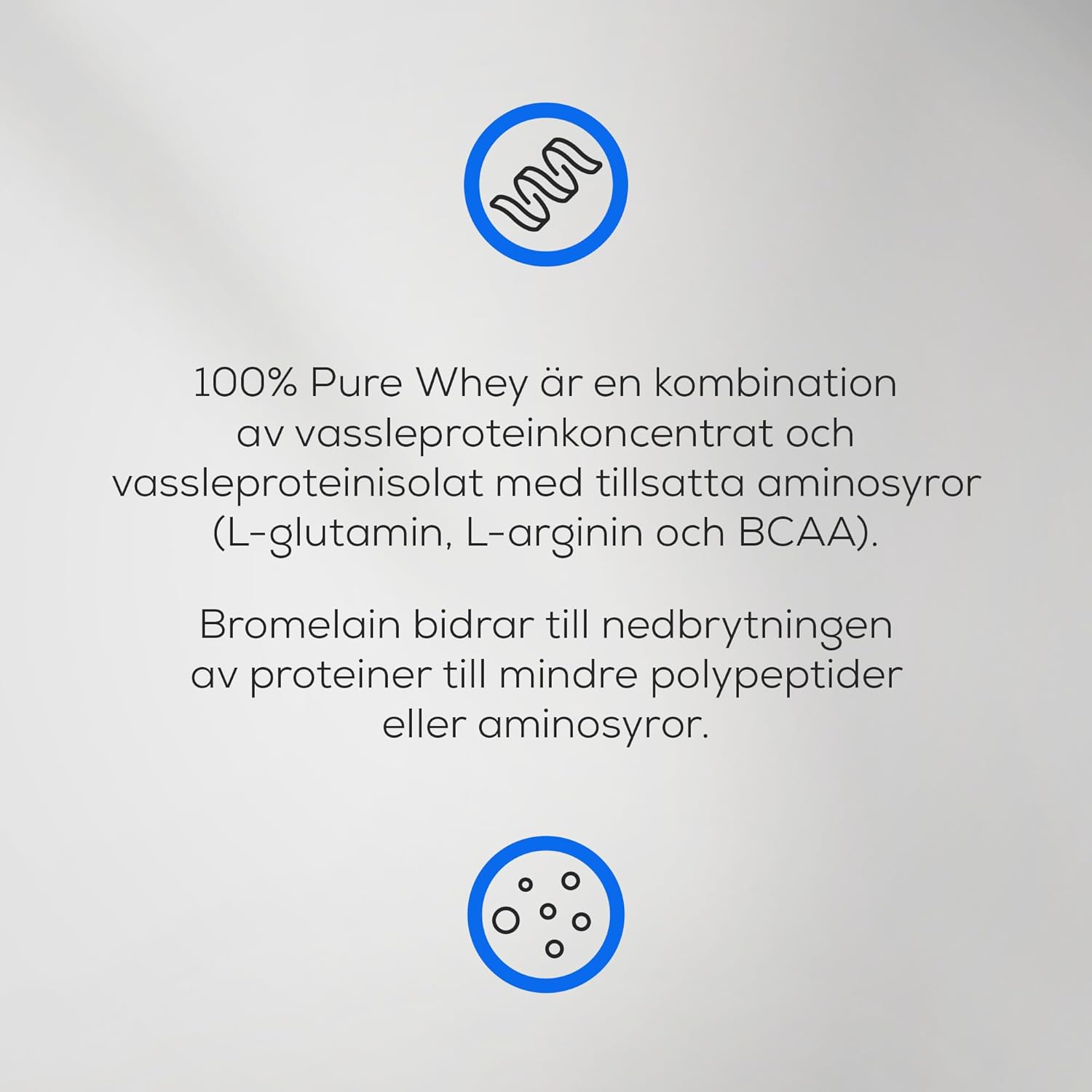 Proteinpulver med BCAA och glutamin