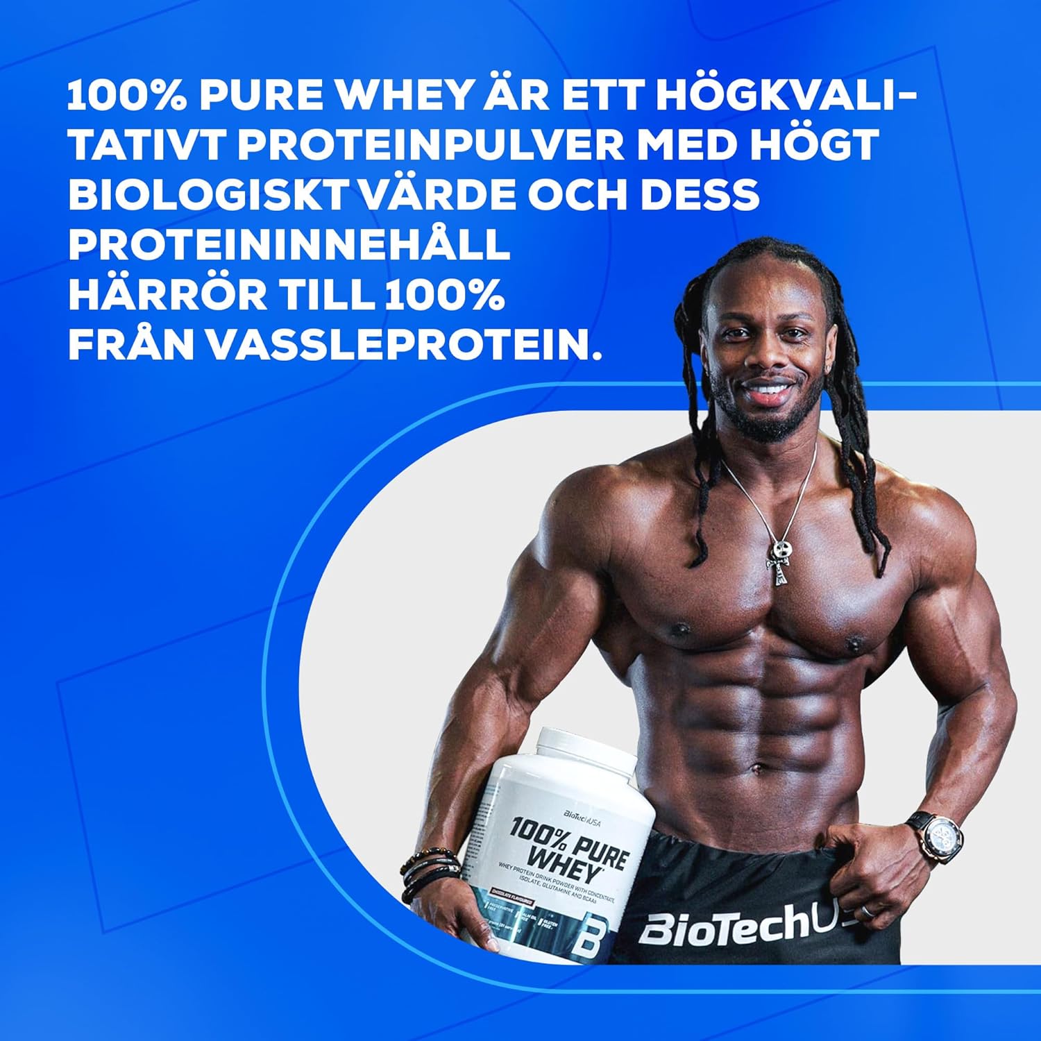Proteinpulver med BCAA och glutamin