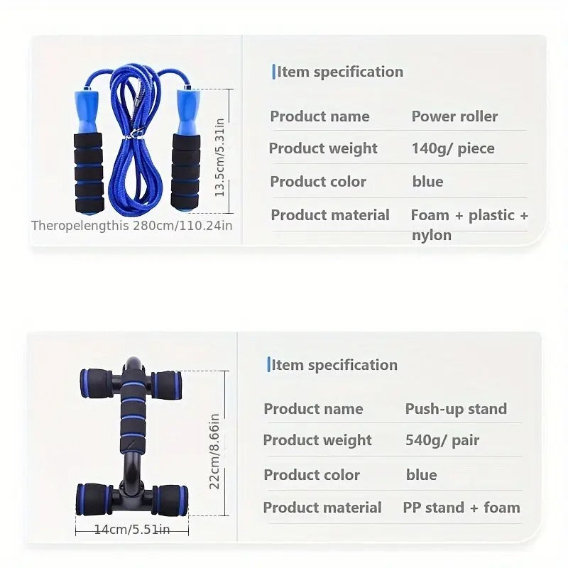 Abdominal Fitness Wheel Set Home Training (12pcs)-3